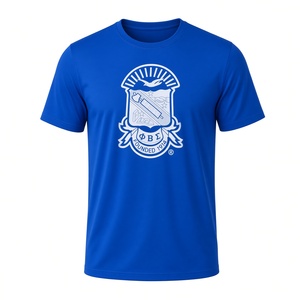 Camiseta de Manga Corta Azul Rey Phi Beta Sigma, Unisex, Cuello Redondo, Ropa de Fraternidad Griega con Gran Logotipo de Escudo Blanco, Fundada en 1914 - Product Image 3