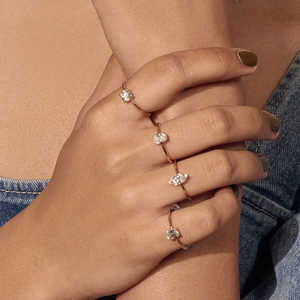 Bague solitaire de luxe en moissanite taille ronde, or rose 14K, alternative au diamant 1.00CT pour les grossistes et les revendeurs mondiaux de bijoux - Product Image 5