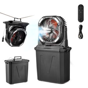 Ventilatore Portatile e Indossabile con Nebulizzatore, Motore da Oltre 2700 RPM, Serbatoio d'Acqua da 8,8 Litri e Batteria da 10000 mAh, 4 Velocità di Raffreddamento - Product Image 1