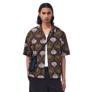 Chemise décontractée à manches courtes en mousseline pour homme, légère, respirante, boutonnée sur le devant, idéale pour l'été, la plage et les vacances - Product Image 1