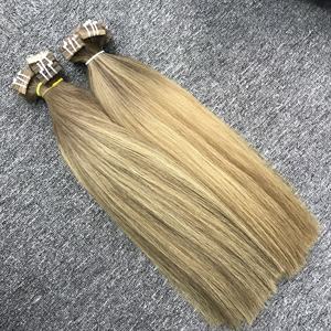 Piano Tape-In Extensiones de cabello humano Raw Piano Hair Straight Bundles Remy Grade Hair - Product Image 2