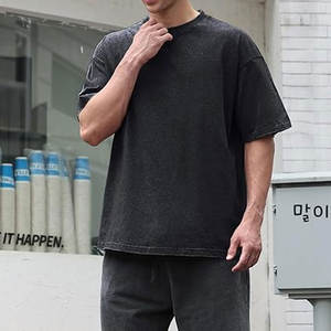 Camisetas Oversize para Hombre, Estilo Vintage, Lavado Ácido, Corte Holgado, Manga Corta, Casual, Streetwear, con Estampado Gráfico - Product Image 2