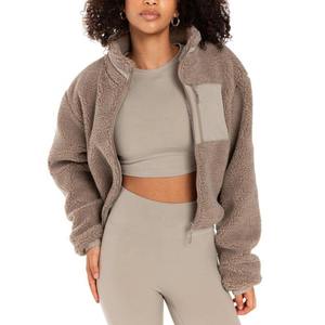 Women's Sherpa Fleece <b>Jacket</b> With All Size Available OEM Manufacturer <b>Lightweight</b> and Comfortable Sherpa <b>Jacket</b> for <b>Ladies</b> - Product Image 5