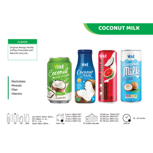 Leche de Coco con Guanábana 320ml (Paquete de 24) VINUT a Base de Plantas Sin OMG Sin Azúcar Añadido Electrolitos Esenciales OEM ODM Hecho en Vietnam - Product Image 6