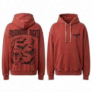 Custom Vintage Wash Hoodie Men Terracotta Warrior Graphic Oversized Streetwear Pullover Heavyweight French Terry Cotton Hoody - Product Image 2