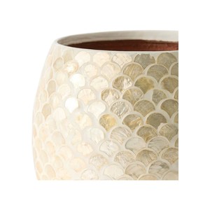 Jarrón Decorativo de Lujo Moderno Hecho a Mano con Concha de Capiz y Madreperla para Mesa - Product Image 4