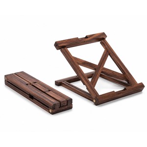Support pour ordinateur portable pliable en bois de Sheesham, en forme de X, vente en gros |   Fabriqué à la main à Moradabad - Product Image 4