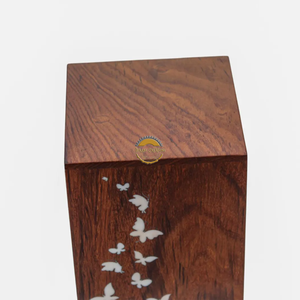 AYAANS Rosewood wooden Hand Carved Wooden Hot Selling cremation Urn <b>Box</b> for Adult Ashes Wholesale Cremation Urns (6X6X11)IN - Product Image 6