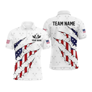 เสื้อโปโลพิมพ์ลายทีมดาร์ทแบบกำหนดเองขายส่ง เสื้อโปโลพิมพ์ลายดาร์ทบอร์ดสำหรับผู้ชาย เสื้อเจอร์ซีย์ดาร์ทระบายอากาศได้ดีแบบขายส่ง พิมพ์ลายแบบซับลิเมชั่น - Product Image 4