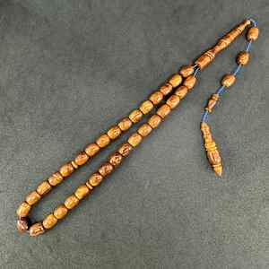 Tasbih de Madera con Diseño Tradicional, Misbaha, Subha, Tebpih, 33 Cuentas de Oración Islámicas Hechas a Mano, con Función para Colgar, para Dhikr - Product Image 5