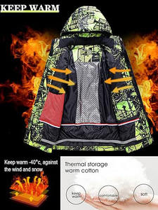 ชุดสกีฤดูหนาวแบบใหม่สำหรับทุกเพศ ชุดเสื้อแจ็คเก็ตสกีมีฮู้ดพร้อมระบบทำความร้อน กางเกงสโนว์บอร์ด ชุดกันน้ำสำหรับเล่นกีฬากลางแจ้ง - Product Image 2