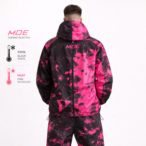 Trendy Thermochromic Zip up <b>Jacket</b> Windbreaker <b>Men's</b> Thermal reactive <b>Jacket</b> Boxy Lightweight Color Changing <b>jacket</b> for <b>men</b> OEM - Product Image 3