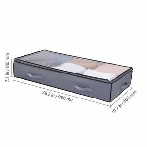 Contenitori Grandi da 90L per Vestiti Sotto il Letto, 39.2 X 19.7 X 7.1 Pollici, con Coperchi Trasparenti e Profilo Basso per Letto - Product Image 6