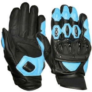 Guantes de Motocicleta de Cuero de Alta Calidad, Guantes de Protección para Motociclistas, Guantes de Carreras con Dedos Completos - Product Image 1