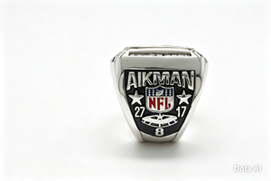 Bague de championnat moderne Dallas Cowboys Star en acier inoxydable plaqué argent avec zircone cubique, cadeau pour homme - Product Image 2