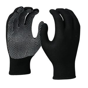 Gants de travail réutilisables en polyester à pois PVC sans silicone ni poudre, avec manchette élastique, respirants et protecteurs - Product Image 5