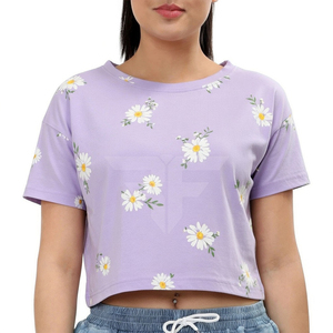 Women Crop Top Shirt casual summer top breathable fabric perfect for modern fashion and comfort - Product Image 1