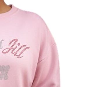 Sweat-shirt rose à col rond pour femme, pull décontracté à manches longues, style streetwear, vêtements confortables pour tous les jours - Product Image 5
