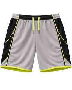 Ensemble de vêtements de sport pour hommes, gris, noir, jaune néon, t-shirt et short, respirant, séchage rapide, tenue de sport, course à pied, entraînement, vêtements de sport - Product Image 6