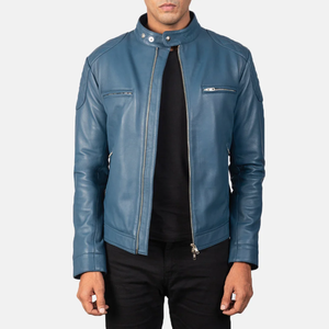 <b>High</b> Quality Slim Fit Eco-Friendly Waterproof Streetwear Style Casual Outerwear <b>Leather</b> Jackets For Men With OEM Service - Product Image 1