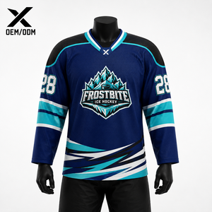 Camisetas de Hockey sobre Hielo X Sports City, Cuello en V, Sublimadas, Absorben la Humedad, Secado Rápido, Transpirables, 100% Poliéster, para Hombre Adulto, Sin Mangas - Product Image 1