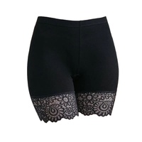 Shorts de sécurité en modal taille haute pour femmes, respirants, en dentelle, extensibles, culottes légères, prévention des fuites