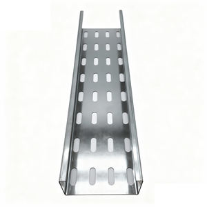 Bandeja de Cables de Acero Sólido Tipo Pasante para Construcción, Venta Caliente de Fábrica, Ancho 50mm-100mm, Capacidad para 60 Piezas - Product Image 1