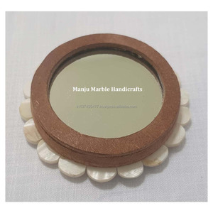 Top Exclusif Nouveau Design Fait Main Nacre Miroir Forme Ronde Fleur Conception Utilisation Pour Les Cadeaux D'affaires Cadeau Article But - Product Image 3