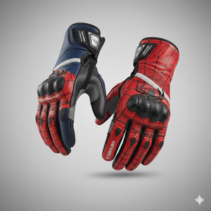 Combinaison de course moto en cuir Spider-Man faite à la main • Tenue de motard cosplay - Product Image 3