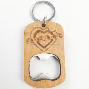 Porte-clés décapsuleurs promotionnels écologiques en acier inoxydable vierge, personnalisables, durables, portables, 3-en-1, à faible MOQ - Product Image 1