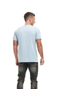 เสื้อยืดคอกลมพรีเมียมสำหรับผู้ชาย ผ้าฝ้ายนุ่ม สวมใส่สบาย ไซส์ S-4XL รับผลิตแบบ OEM ขายส่ง - Product Image 3