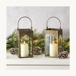 Farol Metálico Premium, Elegante Diseño Nuevo, Portavelas Colgante Personalizado para Decoración de Bodas, Hogar y Jardín - Product Image 1