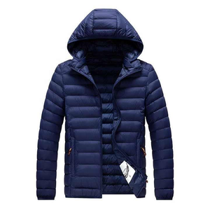Chaqueta Acolchada Impermeable y Transpirable con Capucha Delantera Personalizada para Hombre, Abrigo Cálido de Invierno Bicolor, Ropa Exterior Suave y Afelpada 2026 - Product Image 2