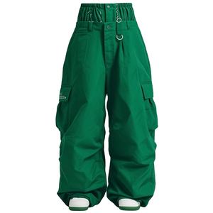 Pantalones de Lona para Mujer HANO 2024, Transpirables, con Costuras Decorativas, Cintura Media Elástica, con Cordones, Estilo Cargo, Pierna Recta - Product Image 5