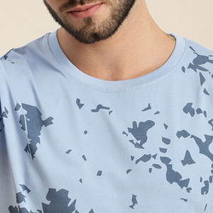 Camiseta de Manga Corta para Hombre, Color Azul Claro, Camuflaje, Cuello Redondo, Corte Ajustado, Diseño Transpirable, Sublimada - Product Image 4