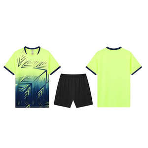 Conjunto Completo Personalizado de Camiseta de Fútbol Unisex con Cuello Redondo y Manga Corta, Nuevo Diseño, Uniforme Deportivo para Verano y Otoño, Servicio OEM, Malla 100% - Product Image 3