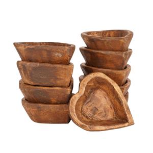 ถ้วยแป้งไม้รูปหัวใจ ขายดี ถ้วยแป้งไม้ ผลิตตามสั่ง ถ้วยแป้งไม้ทำมือสำหรับทำเทียน ผู้ค้าส่งจากเวียดนาม - Product Image 1