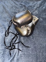 Sarung Tinju Sanda No Boxing No Life Profesional untuk Kompetisi, Latihan, dan Sparring, Dapat Disesuaikan, Kulit Asli, Model Tali