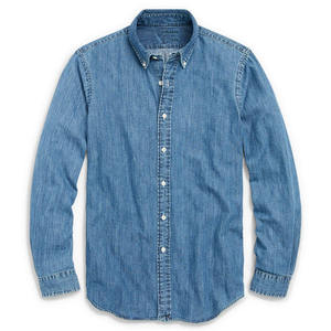 Chemise en jean pour homme, style authentique, impression privée, manches longues, look workwear robuste, matière durable, coupe confortable pour hommes - Product Image 5