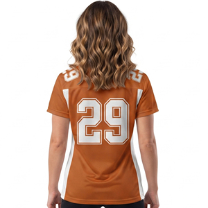 Maillot de football américain sur mesure pour femmes, qualité supérieure, maillot de football personnalisé pour femmes, maillot de football américain à col en V pour femmes - Product Image 2