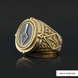 แหวนเมสัน BOJ รุ่น 032 แบบกำหนดเองได้ สำหรับทั้งชายและหญิง แหวนตราประทับฟรีเมสันส่วนบุคคล แหวนตราประทับมาสเตอร์เมสันเท็กซัส สไตล์ฮิปฮอป สีเงิน ราคาประหยัด - Product Image 6