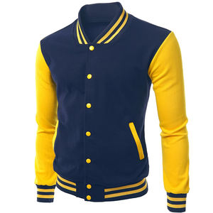 Chaqueta Bomber Varsity de Lana de Marca de Lujo Personalizada con Mangas de Cuero para Hombre, Chaqueta con Botones, Chaqueta Bomber Varsity Personalizada con Letras - Product Image 1