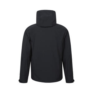 Nouvelle veste softshell à capuche patchwork, design personnalisé, automne, coupe-vent, imperméable, doublure polaire, fermeture éclair pour homme - Product Image 3