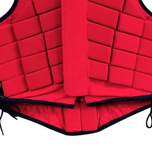 <b>Red</b> Neoprene Horse Riding Vest Sleeveless Waterproof With Velcro Closure Unisex Equestrian Safety Waistcoat - Product Image 5