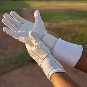 Guantes de Béisbol y Sóftbol Personalizados con Logotipo, de Cuero Blanco, Ligeros, Antideslizantes, de Secado Rápido, para Infield, Uso en Exteriores, OEM - Product Image 5