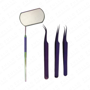 New Private Label Eyelash Tweezers Set Stainless Steel Volume <b>Lash</b> Extension Tools with Mirror Professional <b>Kit</b> - Product Image 3