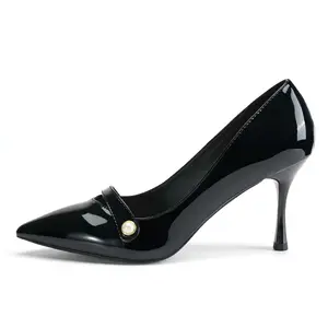 Scarpe con tacchi alti 2024 moda donna pump tacchi grossi neri