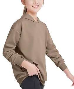 Sweat à capuche oversize personnalisé avec logo pour filles, couleur unie, tendance, pour l'hiver et les activités de plein air, idéal par temps froid - Product Image 3