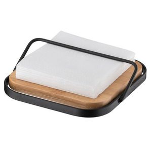 Vintage Design Solid Wood Napkin Holder With <b>Weighted</b> <b>Metal</b> Arm Acacia Wood Napkin Dispenser For Tabletop And Restaurant - Product Image 1