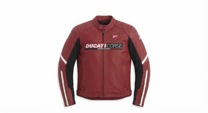MotoCP Rucati <b>Racing</b> <b>Jacket</b>/Chaqueta Stylish Leather Riding Gear Protection Level 2 CE Certified - Product Image 1